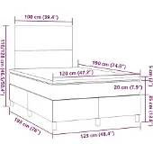 vidaXL Boxspring met matras stof taupe 120x190 cm