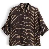 Opus Blouse 'Fadena' chocoladebruin / cappuccino