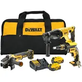 DeWalt Kit van 3 DCK304P2-QW XR 18V 5Ah Li-Ion Borstelloos gereedschappen