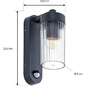 LINDBY Buitenverlichting , Kaliro, dimbare, Zwart, Terras, Aluminium, Modern