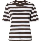 Selected Shirt 'SLFESSENTIAL' donkerbruin / wit