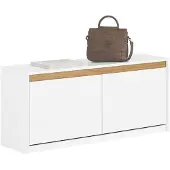 SoBuy Banc à Chaussures Blanc 2 Abattants 240 kg