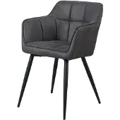 En.casa Eetkamerstoel Birmingham kuipstoel 81x57x53 cm donkergrijs en zwart []