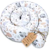 Totsy Baby Zijslaapkussen, bedslang, lichaamskussen, 200 cm, katoen, hoofdkussen, lange bedrol, slaapkussen, nekrolkussen, uilen