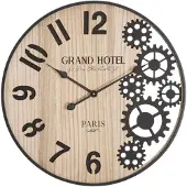 Mauro Ferretti wandklok, Grand, zwart en bruin, 60x4,5 cm