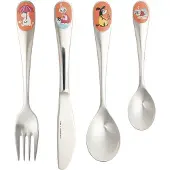 Arabia Moomin Kinderbestek Pak Van 4 Onder De Paraplu - Besteksets 18/10 Roestvrij Staal Coral - 1086348