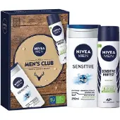 Nivea Geschenkset Sensitive - MENS CLUBS DUO - Douchegel + Deodorant