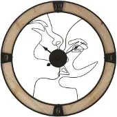 Mauro Ferretti Wandklok Splash, diameter 66 cm, hoogte 4 cm, zwart en goud
