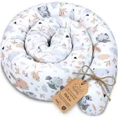 Totsy Baby Zijslaper kussen Lichaamskussen 150 cm Katoen - Lang kussen bed rol slaapkussen nek rol Decoratie voor kinderkamer Oeko-Tex Uilen
