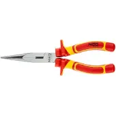 GRUPA TOPEX Long straight pliers, 200 mm 1000V, CrV, polished