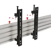 B-Tech Montageaccessoires voor flatscreen - - BT8390-VESA200F - Zwart - 70 kg - Glijbaan