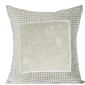 Eurofirany Decoratieve kussensloop 40x40cm - Beige en wit geruit