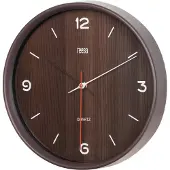 Teesa - Wandklok - 30 cm - Klassiek - Donkerbruin