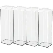 Rotho Loft voedselbewaardozen - met witte siliconenafdichtring - vierkant 2 liter - transparant