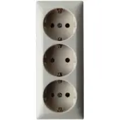 Abl Sursum wandcontactdoos kunststof, creme/wit/elektrowit, uitvoering ra