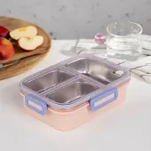 Homla - Lunchbox - 3 Compartimenten - 0,75L - Roze