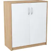 Matkam - Komoda - Wit-Sonoma - Tweedeurs - Laminaten Plank