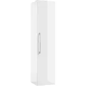 Deftrans Wandgemonteerde badkamerkolom, wit hoogglans, 125x33cm, softclose Pinia