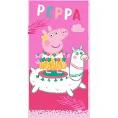 Carbotex strandlaken Peppa Pig junior 70 x 140 cm katoen rood