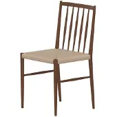 Svea - Carolina eetkamerstoel - staal mocca/beige touw