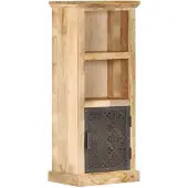 vidaXL Hoge kast met deur 45x32x110 cm massief mangohout