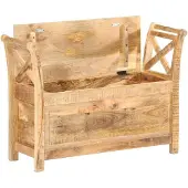vidaXL Halbankje 103x33x72 cm massief mangohout