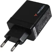 Verbatim CHR-30EU1 USB-oplader 30 W 3x USB-A, 1x USB-C USB PD, QC 3.0, USB PD 3.0 Zwart Thuis USB Power Delivery (USB-PD)