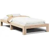 vidaXL Bedframe zonder matras massief grenenhout 90x200 cm