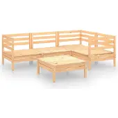 vidaXL 5-delige Loungeset massief grenenhout
