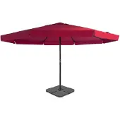 vidaXL Parasol met draagbare voet rood