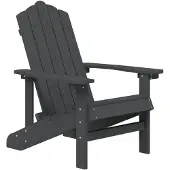 vidaXL Adirondack tuinstoelen, 2 stuks, HDPE, antraciet