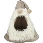 Trixie xmas tent kabouter velvet look beige