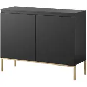 Selsey Dressoir Kate 2 deurs | Design spaanplaat zwart 100x77x35 cm dressoirs | NADUVI