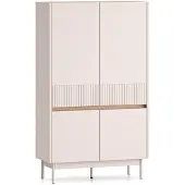 Selsey Dunea – Highboard 4-deurs, Kasjmier grijs/eikenlook, 92 cm