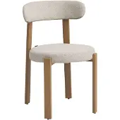 Selsey Afinatte – Eetkamerstoel met bouclé bekleding, Beige