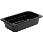 Vogue Plastic Gastronorm bak 1/4 GN | zwart | 3 Formaten