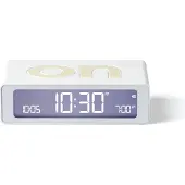 Lexon Design Lexon Flip Mini 8cmx2,3cmx4,9cm LR158 ON OFF Oplaadbare Wekker - Wit