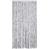 vidaXL Vliegengordijn 100x200 cm chenille wit en grijs