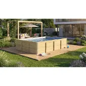 Weka Zwembad van massief hout, model Siarago, maat 2