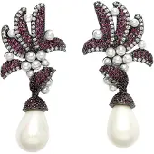 Avant Garde Oorbellen 'Isadorara' lila