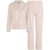 Louise Pyjama 'Women's Homewear Loungewear Long Soft & Comfortable rose' rosa