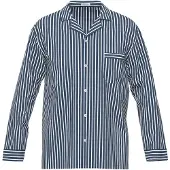 Seidensticker Pyjama lang donkerblauw / wit