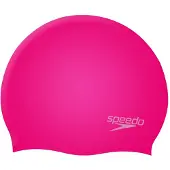 Speedo Plain Moulded Silicone Junior Badmuts Kinderen - Zwemmuts Kind - 100% Silicone - Beschermt tegen Chloor - Ergonomisch 3D Design - Trekt niet aan het Haar - Roze - One size
