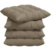 vidaXL Zitkussens 4 pcs Microvezel Taupe 40 x 40 x 6 cm