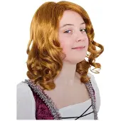 Maskworld Schouderlange Kinderpruik Roodblond