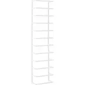 vidaXL Handdoekenrek 24x12x96 cm staal wit