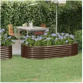 vidaXL Plantenbak 175x100x36 cm gegalvaniseerd staal bruin