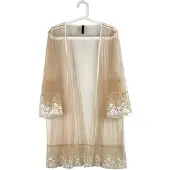 La Muel Lingerie Ochtendjas 'Morgenmantel' champagne