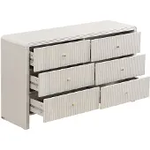 Vente-unique Ladekast 6 laden - MDF - Beige en goud - MIRENALO