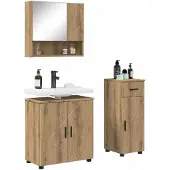 vidaXL Badkamermeubel Set 3 st Artisan Eiken 61 x 35 x 64 cm